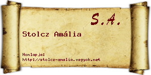 Stolcz Amália névjegykártya